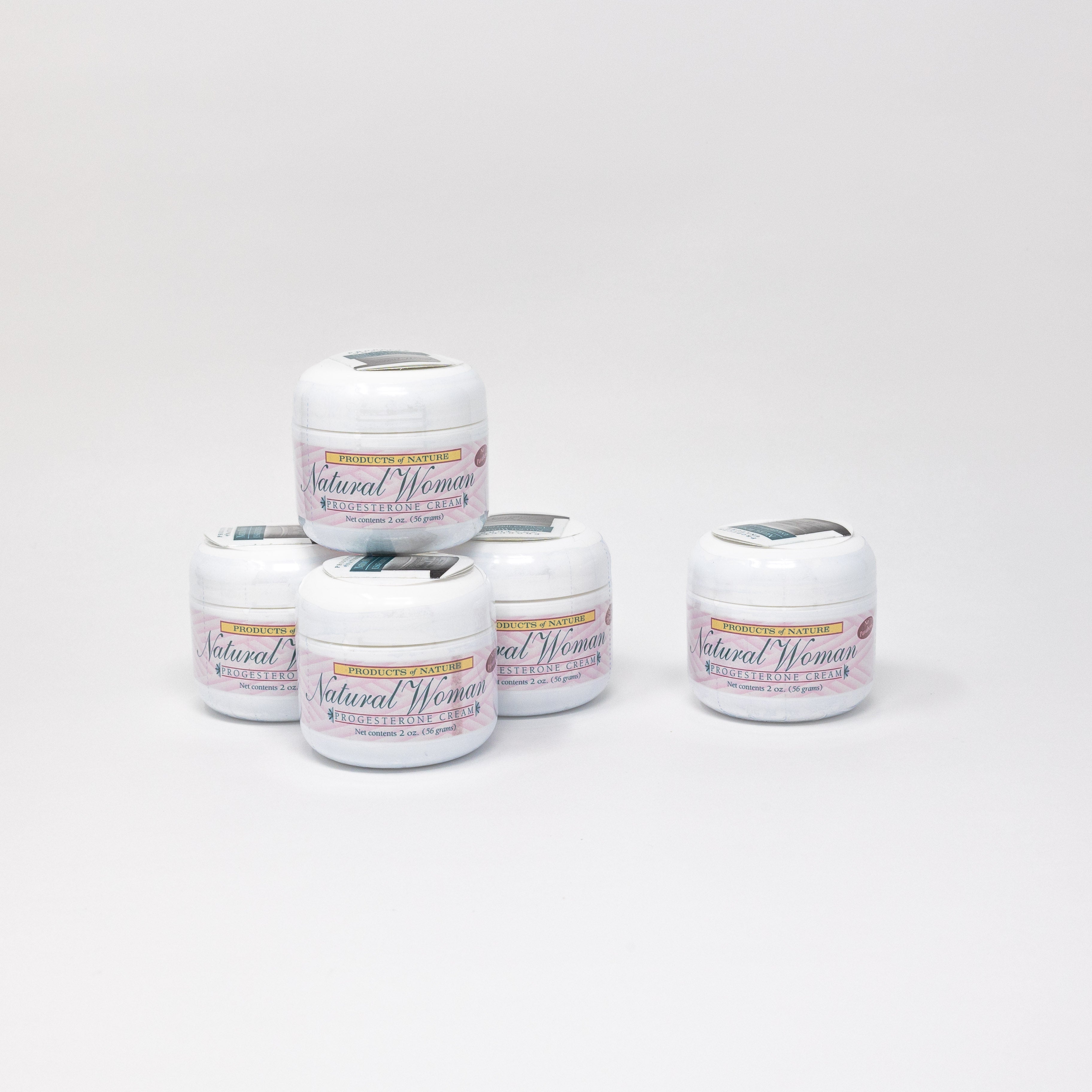 Natural Woman Progesterone Cream - Buy 4 get 1 free - 2 oz. jars